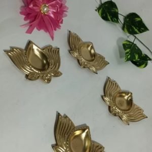 Metal lotus diya