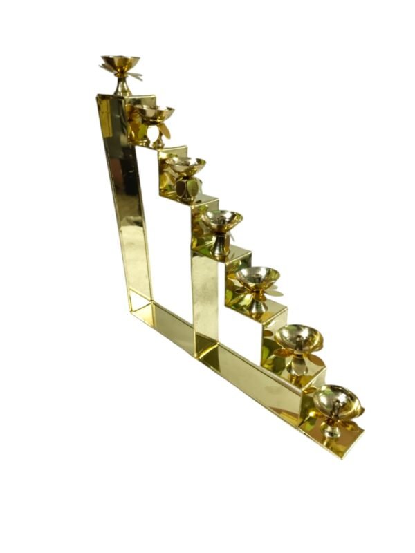 Brass 7 step diya pack of 2